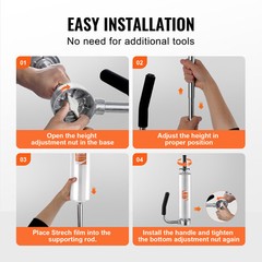 VEVOR Manual Shrink Stretch Wrap Dispenser Wrap Film Holder for 12″-20″ Film