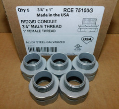 5 NEW 3/4″ To 1″ Inch Male to Female Conduit Enlarger Reducer Adapter USA Made