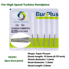 Wave Dental Carbide Burs FG 699 169L 702L Long Taper Fissure High Speed Prima