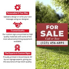 Custom Yard Signs with Stake – Personalized Blank Corrugated Lawn Sign 18×24