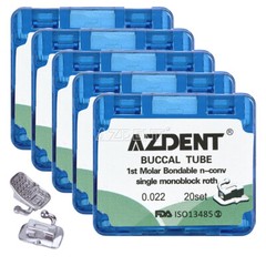 Dental Ortodoncia Tubo Bucal de 1er Molar Bondable Mono No Convertible Roth 022