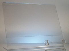 Dazzling Displays Clear Acrylic Slanted Sign Holder Picture Frame Transparent