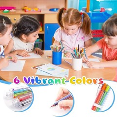30 bolígrafos multicolor 6 en 1 de 0,5 mm para regalos de fiesta, 6 colores