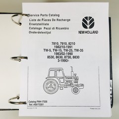 Ford 7810 7910 8210 8530 8630 8730 8830 Tractor Parts Manual Catalog Assembly
