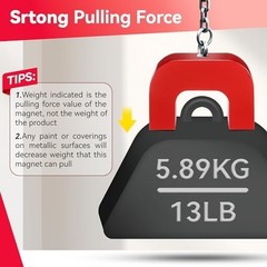 Horseshoe Alnico U Shaped Magnet, 13 lb Pull, Red, Rectangular, Utility Magnet (