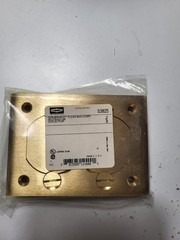 Hubbell – S3825 – Brass – Rectangular Scrubshield Floor Box Cover