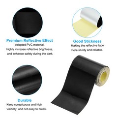 2″ x 10 FT Reflective Tape High Waterproof Outdoor Safety Warning Tape Black