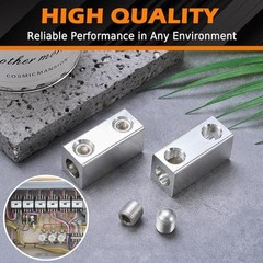 Blulu 4 Pack 4/0-6 AWG Dual Rated Splicer, Aluminum Splice/Reducer, Mechanica…