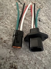 10 AWG Black Assembled Deutsch DTP 4 Pin waterproof connector Mount Flange