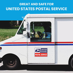 (3 Pack) Reflective U.S. Mail Delivery Magnetic Signs for Rural Carrier – 2 Larg
