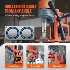 Muti-Purpose Magnetic Drill 1300W 2922lbf/13000N Portable Mag Drill Press 810RPM