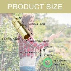 humyeam 2 Pack Brass 2 5/8 Garden Hose Repair Connectors, Gold