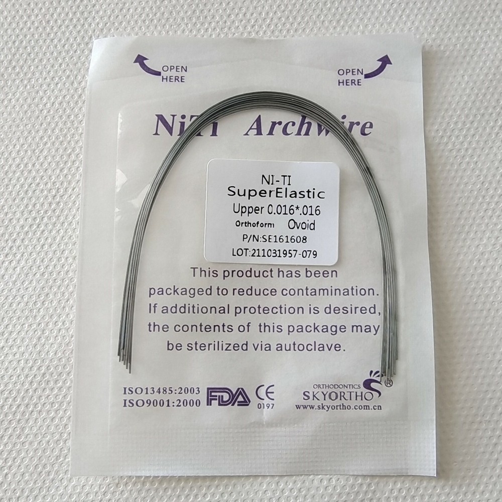 100Pks Dental Orthodontic Rectangular Super Elastic Niti Arch Wires Ovoid Arcs