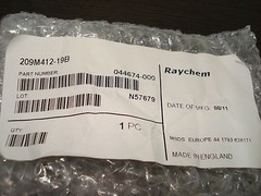Lot of 6 Raychem 209M412-19B