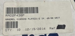 1/2″ dia Mandrel Diamond Plated 60/80 grit 3/8″ arbor 3-1/2″ OAL