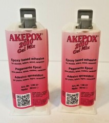2 PACK – Akemi Akepox 2010 Gel-Mix 50ml Cartridge – Epoxy Based Adhesive **NEW**