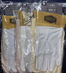 3 pair Ironcat TIG MEDIUM Top Grain Kidskin Leather Kevlarr Stitching GLOVES