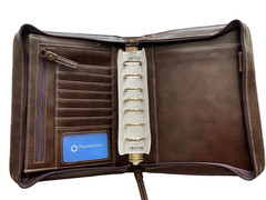 Franklin Covey 7-Ring Classic PVC Zip Brown Binder Organizer Planner 41865 NWT
