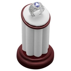 Red Rosewood Jewelry Ring Display Stand Ring Display, 3″ Tall