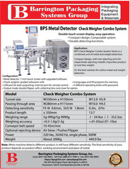 Barrington BPS-MDC-A Metal Detector and Check Weigher – Used – Great Condition!