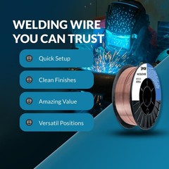 PGN Solid MIG Welding Wire – ER70S-6-0.030 Inch, 11 Pound Spool – Mild Steel MIG
