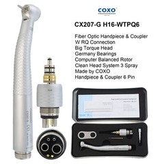 COXO Dental Fiber Optic High Speed Handpiece CX207-G KAVO NSK Coupler 4 6 Hole