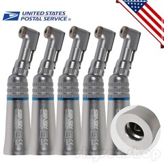 5pcs Dental Slow Low Speed Contra Angle Handpiece Winkelstück Latch Chuck icv