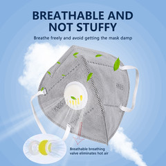 10-Pack KN95 Respirator Masks, White/Gray, Unisex Disposable Masks