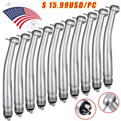 10packs Dental High Speed Turbine Handpiece Standard Push Button 4Hole