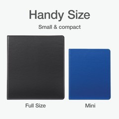 Oxford Mini View Binders, 1″ Round Rings, Small Binders for 1 Inch, Blue