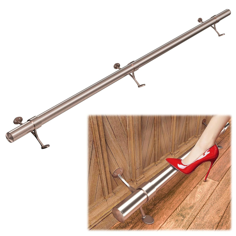 6Ft Bar Foot Rail Kit Undercounter Mount Hardware and Tubing Complete Kit 2” OD