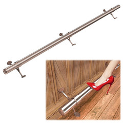 6Ft Bar Foot Rail Kit Undercounter Mount Hardware and Tubing Complete Kit 2” OD