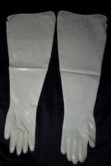 RENCO Drybox Gloves Nitrile 32″ Long 20 Mil Sz 9.75 Ambidextrous For 8″Port #1
