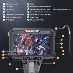 5FT 6.2MM Snake Borescope Articulating Endoscope Camera 6 LED Light Inspection