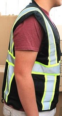 FX Two Tone HI-VIS Black Safety Vest with 4 Front Pocket (FXSV1001)