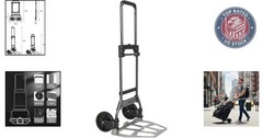 Heavy-Duty Folding Cart with 44” Telescoping Handle – Smooth Rolling Wheels