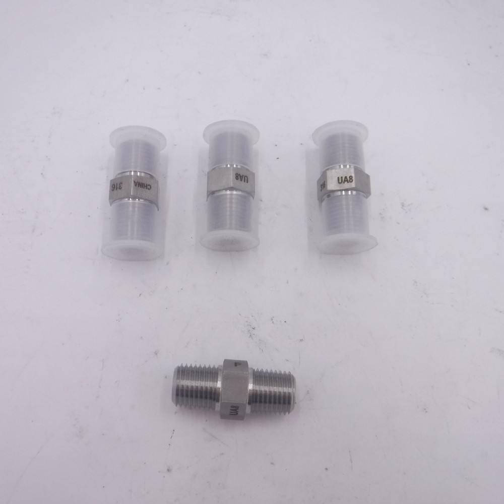 4 Pack Parker 1/4″ MNPT 316SS Hex Nipples 4-4 MHN-SS