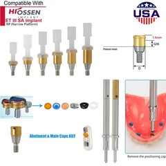 US Locator Tapered Overdenture Abutment Fit Hiossen/NobelActive /Zimmer/Adin/MIS