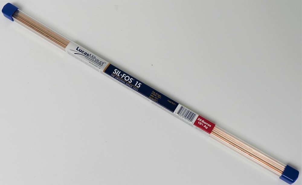 Lucas Milhaupt Sil Fos 15% Silver Solder 28 Rods 1 pound solder