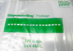 100 4 Mil RELOC Bags Clear 6×4 Thick Zip Seal Reclosable Zippit Bags 6″ W x 4″ D