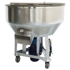 200KG/440LBS Stainless Feed Mixer Granular Plastic Mixer Machine W/Wheel 220V