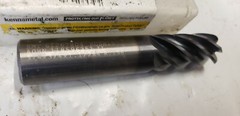 Kennameta 118596351 3/4×3/4×4 6-flute Carbide End Mill.
