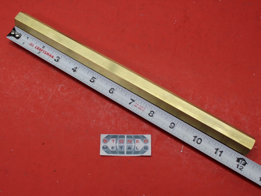 3/4″ C360 BRASS HEX BAR 12″ long New Lathe Bar Stock .75″ Flat to Flat 1/2 Hard