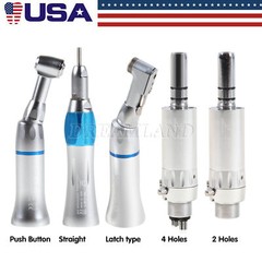 Dental Slow Low Speed Handpiece Contra Angle Straight Air Motor 2/4 Holes E-Type