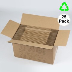 7x5x2 Inches Shipping Boxes Pack of 25, Brown Corrugated Cardboard Boxes for …