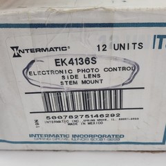 Box of 12 Intermatic EK4136S Photo Control Stem Mount, 120-277 VAC, 078275146297