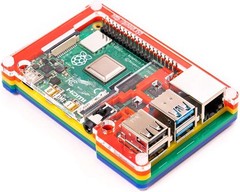 Pimoroni PIM465 Pibow Coupé 4 (case for the Raspberry Pi 4 only) – Rainbow