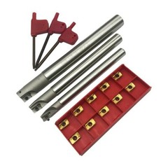 BAP 300R C10-10+C12-12+C16-16 CNC Indexable End Mill Holder Tool +10Pcs APMT1135