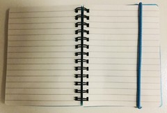 United Service Ass. ICON Mini Spiral Notebook 3 1/2”x 4 3/4” Blue Plastic Cover