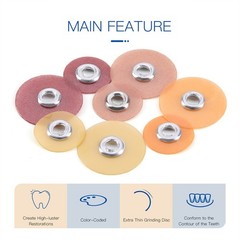 Dental finishing and polishing 40 discs+1 mandrel CA2.35mm For Handpiece